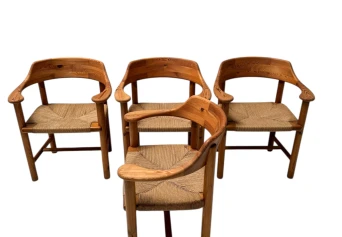 Four Mid-Century Modern Armchairs by Rainer Daumiller, 1970s